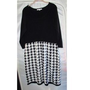 Studio One Houndstooth sweater dress size 1X
